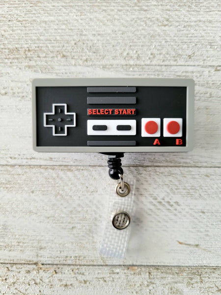 Original Nintendo Nostalgia Controller ID Retractable Badge Reel