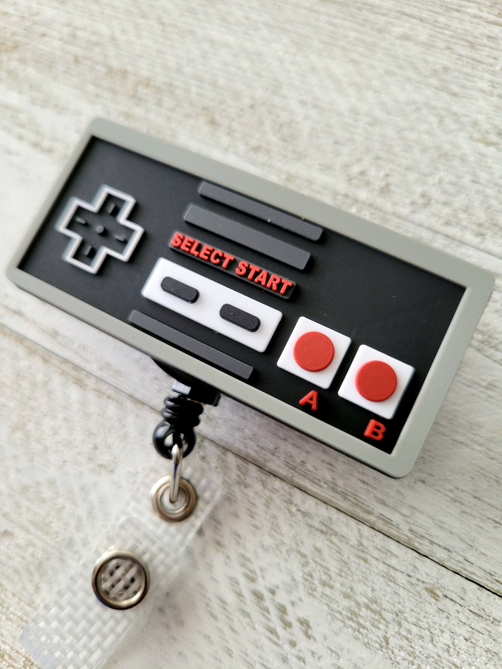 Original Nintendo Nostalgia Controller ID Retractable Badge Reel