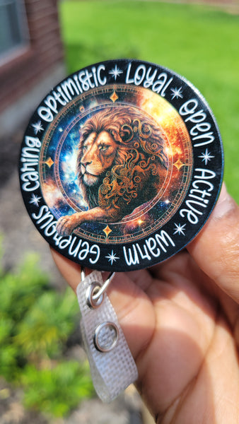 Leo the Lion Zodiac Badge Reel