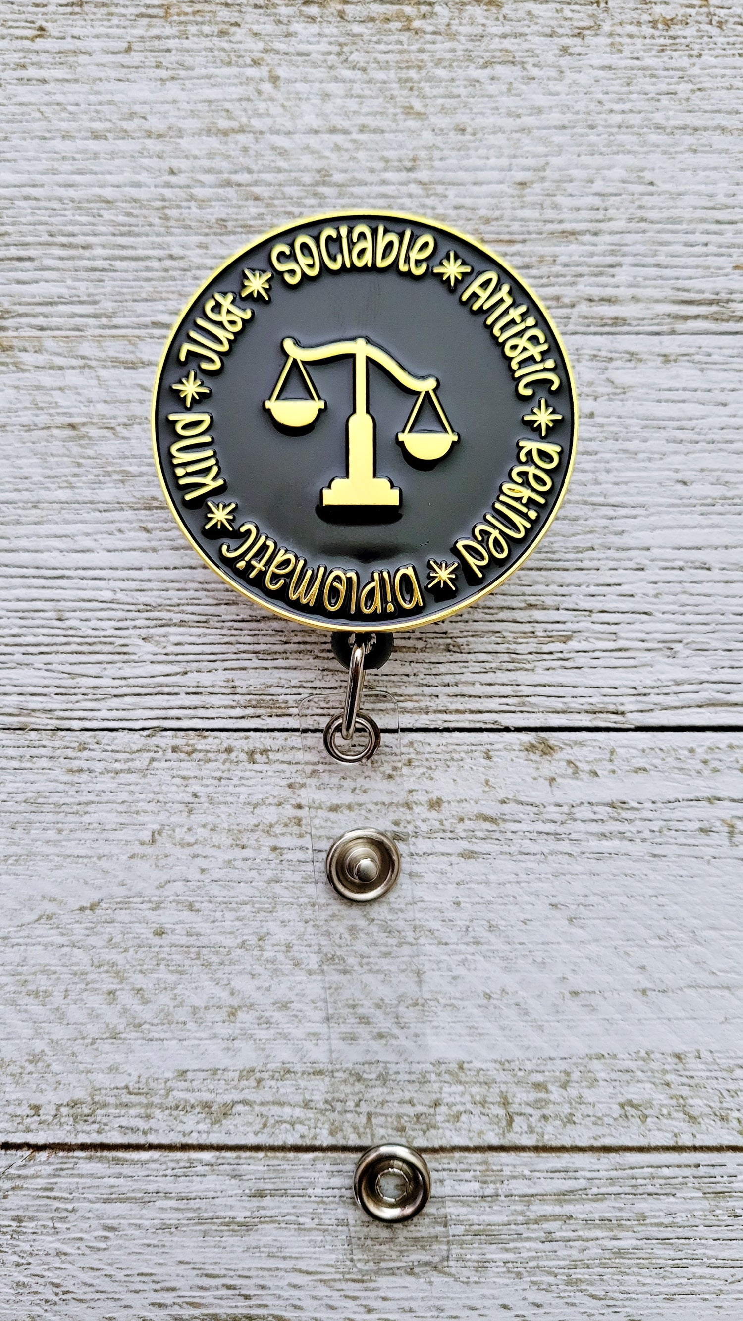 Libra the Scales Zodiac Badge