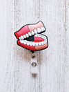 Gag Teeth Retractable Badge Reel