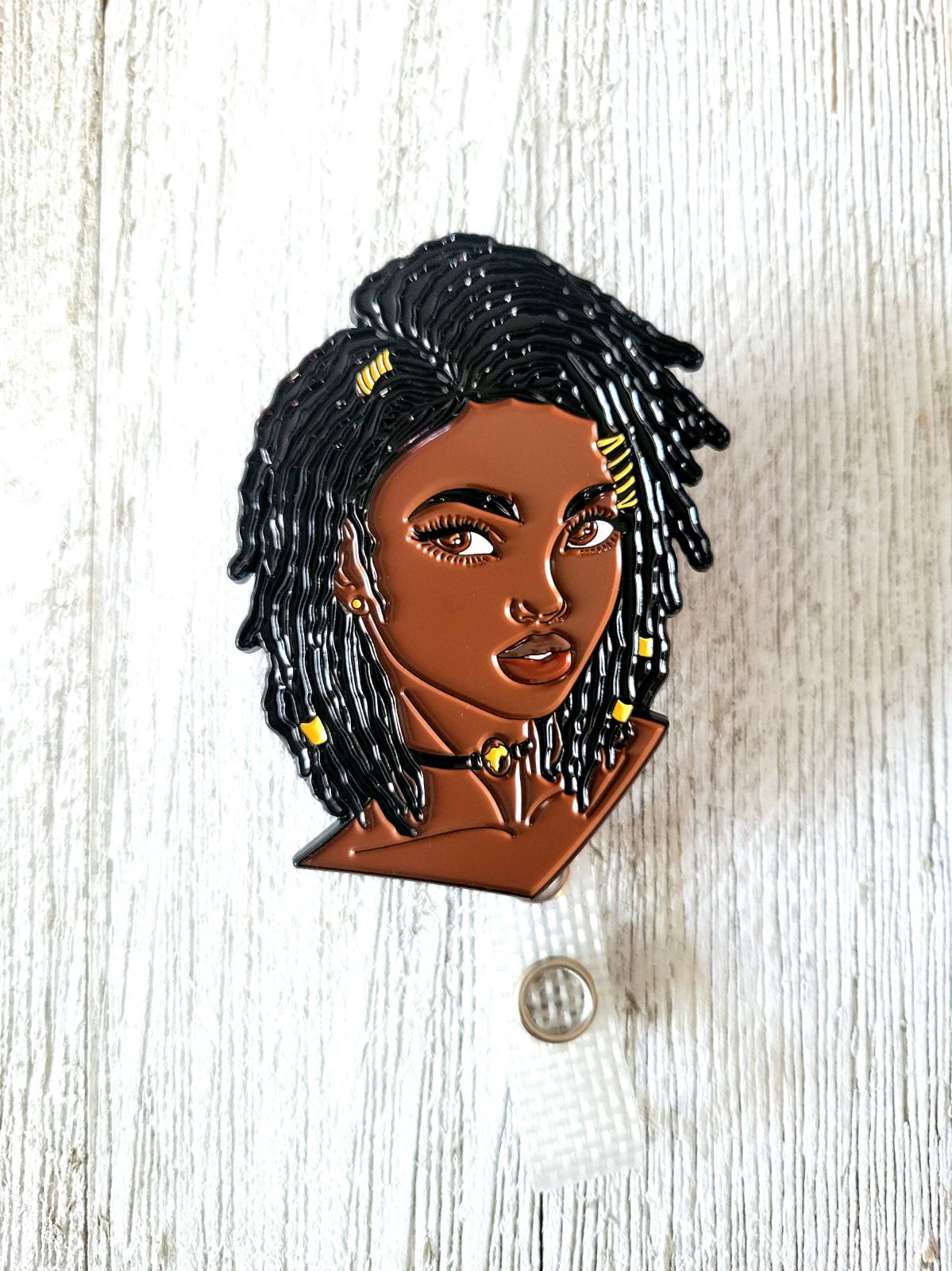 Loc'd Goddess Retractable ID Badge Reel