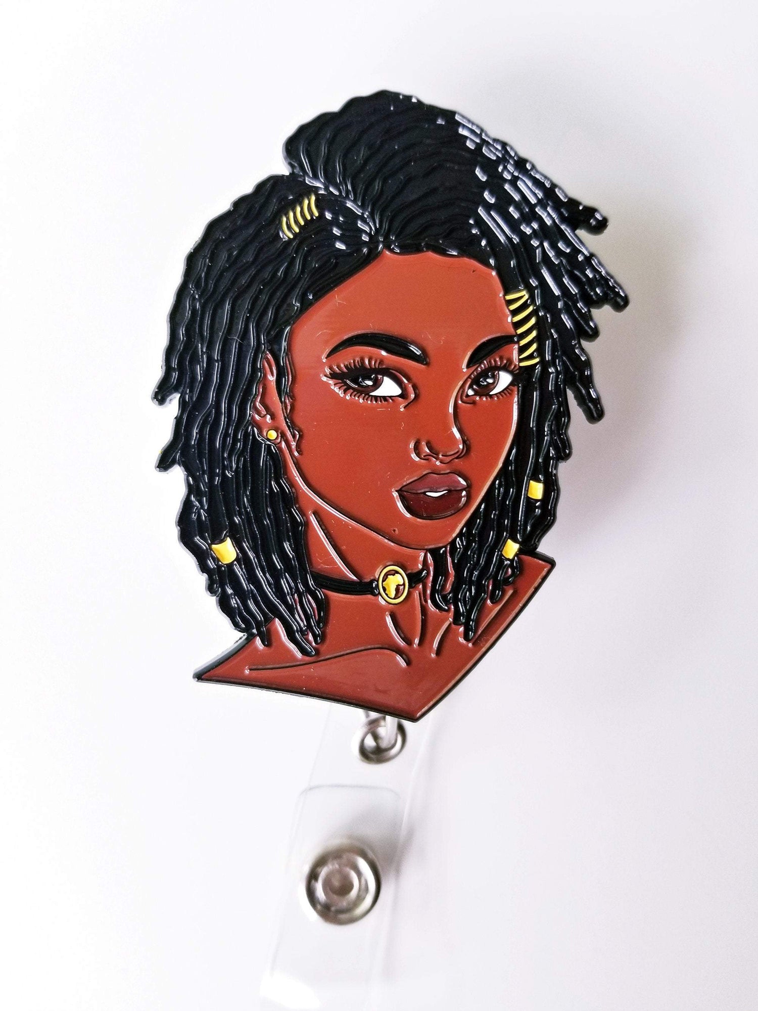 Loc/ Loc'd Girl ID Badge Retractable Holder - Reflections By Zana